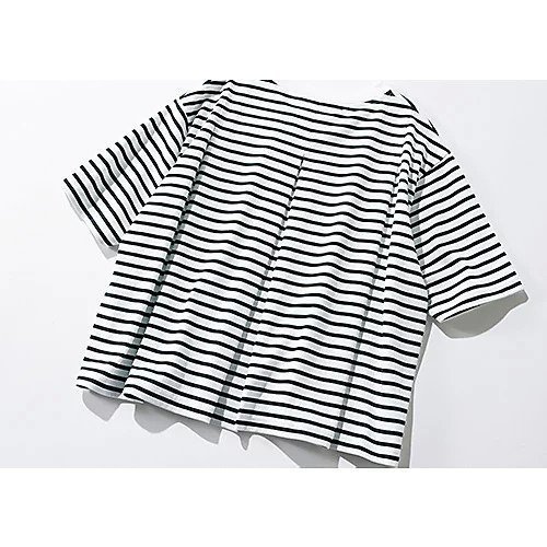 【トゥエルブクローゼット/12closet】の【洗える】後ろタックフレアT 人気、トレンドファッション・服の通販 founy(ファニー) 　ファッション　Fashion　レディースファッション　Fashion for Women　フレア　Flare, Flared　ボーダー　Border, Stripe　人気　Popular, Best Seller　洗える　Machine Washable　other-2|ID: prp329100003274459 ipo3291000000035833126