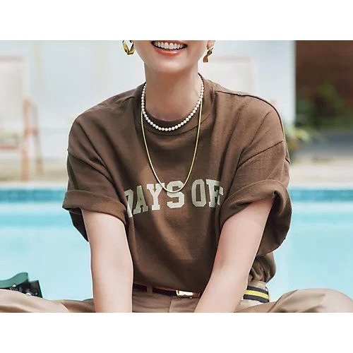 【アメリカーナ/Americana】の【五明祐子さんコラボ】【洗える】ロゴTシャツ 人気、トレンドファッション・服の通販 founy(ファニー) 　ファッション　Fashion　レディースファッション　Fashion for Women　トップス・カットソー　Cut & Sew Tops　シャツ・ブラウス・オフィスカジュアル　Elegant Blouses & Button-Ups　ロングTシャツ・Tシャツ　Longline T-Shirts & Tees　コラボ　Collaboration, Collab　バランス　Balance, Style Balance　ボトム　Bottoms, Lower Wear　ワイド　Wide, Wide Fit　洗える　Machine Washable　other-3|ID: prp329100003274462 ipo3291000000033285742