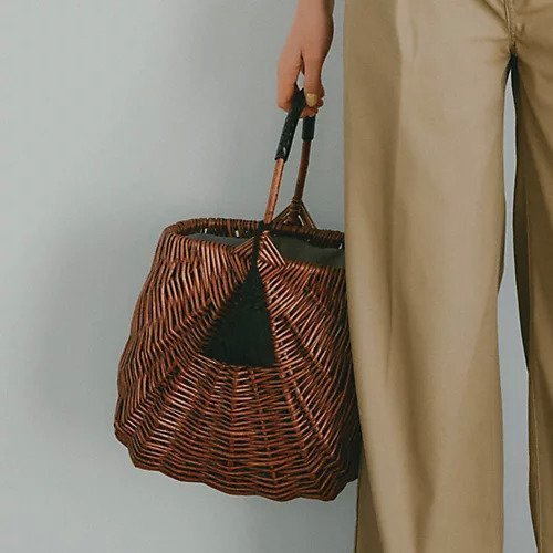 【ペールジュート/Pale Jute】のweekend basket(Large)+別色タッセル(ピンク) 人気、トレンドファッション・服の通販 founy(ファニー) 　ファッション　Fashion　レディースファッション　Fashion for Women　タッセル　Tassel, Fringe　バスケット　Basket, Basket Bag　フォルム　Silhouette, Form　定番　Standard, Basic Item　other-2|ID: prp329100003299687 ipo3291000000031304489