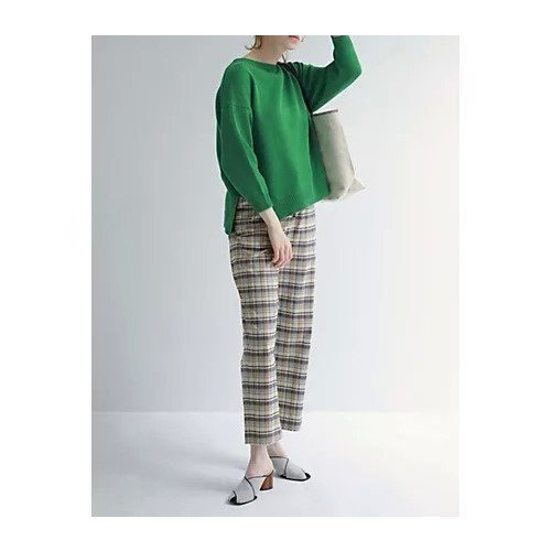 【ヒューマンウーマン/HUMAN WOMAN】のストライプ&チェックパンツ インテリア・キッズ・メンズ・レディースファッション・服の通販 founy(ファニー) https://founy.com/ ファッション Fashion レディースファッション WOMEN パンツ Pants スタンダード Standard ストライプ Stripe ストレッチ Stretch ストレート Straight チェック Check |ID: prp329100003299988 ipo3291000000030966873