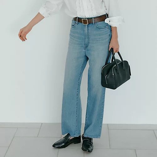 【アッパー ハイツ/upper hights】の【HPS別注】THE LAZY HIM ライトデニム 人気、トレンドファッション・服の通販 founy(ファニー) 　ファッション　Fashion　レディースファッション　Fashion for Women　コンビ　Combo, Combination Style　ストレート　Straight, Straight Cut　テーパード　Tapered, Tapered Pants　デニム　Denim, Jeans Material　トレンド　Trend, Trending Now　フェミニン　Feminine, Girly　ワイド　Wide, Wide Fit　別注　Limited Edition, Custom Order　洗える　Machine Washable　other-2|ID: prp329100003300190 ipo3291000000033769632