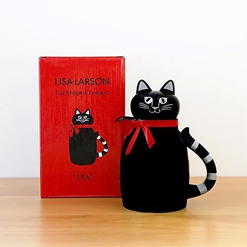 【リサ ラーソン/LISA LARSON / GOODS】のCat Shaped Teapot!“PIA” くろねこのティーポット インテリア・キッズ・メンズ・レディースファッション・服の通販 founy(ファニー) https://founy.com/ クール Cool ボックス Box リボン Ribbon ヴィンテージ Vintage 猫 Cat |ID: prp329100003302569 ipo3291000000022069442