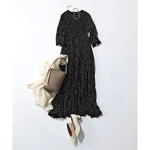 【シンメ/SINME】のドットロングワンピース 人気、トレンドファッション・服の通販 founy(ファニー) 　ファッション　Fashion　レディースファッション　WOMEN　ワンピース　Dress　ドット　Dot　パイピング　Piping　ランダム　Random　ロマンティック　Romantic　other-3|ID: prp329100003325513 ipo3291000000032273554