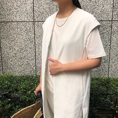 【エムフィル/M Fil】のロングジレ 人気、トレンドファッション・服の通販 founy(ファニー) 　ファッション　Fashion　レディースファッション　WOMEN　アウター　Coat Outerwear　トップス・カットソー　Tops/Tshirt　ベスト/ジレ　Gilets/Vests　インナー　Inner　ショルダー　Shoulder　スリット　Slit　人気　Popularity　別注　Special Order　夏　Summer　洗える　Washable　other-3|ID: prp329100003325604 ipo3291000000032272048