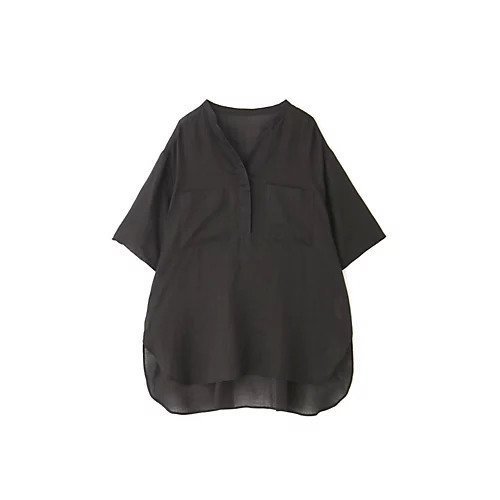 【ヒューマンウーマン/HUMAN WOMAN】の160/1ラミー半袖ブラウス 人気、トレンドファッション・服の通販 founy(ファニー) 　ファッション　Fashion　レディースファッション　Fashion for Women　トップス・カットソー　Cut & Sew Tops　シャツ・ブラウス・オフィスカジュアル　Elegant Blouses & Button-Ups　おすすめ　Recommended / Our Picks　ギンガム　Gingham, Gingham Fabric　スキッパー　Skipper, Open Collar　ストライプ　Stripe, Striped Pattern　チェック　Check, Plaid, Tartan　ビッグ　Big, Oversized　フロント　Front, Front Design　ボックス　Boxy, Box Shape　ポケット　Pocket, Pocket Detail　リラックス　Relax, Relaxed Fit　ワイド　Wide, Wide Fit　半袖　Short Sleeve, Half Sleeve　定番　Standard, Basic Item　other-2|ID: prp329100003325625 ipo3291000000031303959