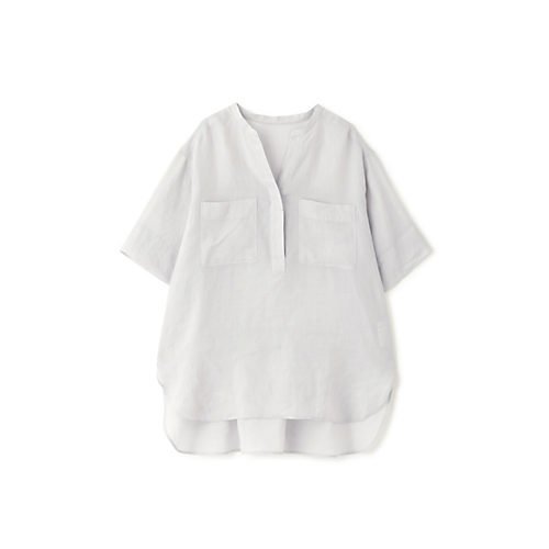 【ヒューマンウーマン/HUMAN WOMAN】の160/1ラミー半袖ブラウス 人気、トレンドファッション・服の通販 founy(ファニー) 　ファッション　Fashion　レディースファッション　Fashion for Women　トップス・カットソー　Cut & Sew Tops　シャツ・ブラウス・オフィスカジュアル　Elegant Blouses & Button-Ups　おすすめ　Recommended / Our Picks　ギンガム　Gingham, Gingham Fabric　スキッパー　Skipper, Open Collar　ストライプ　Stripe, Striped Pattern　チェック　Check, Plaid, Tartan　ビッグ　Big, Oversized　フロント　Front, Front Design　ボックス　Boxy, Box Shape　ポケット　Pocket, Pocket Detail　リラックス　Relax, Relaxed Fit　ワイド　Wide, Wide Fit　半袖　Short Sleeve, Half Sleeve　定番　Standard, Basic Item　other-3|ID: prp329100003325625 ipo3291000000031303961