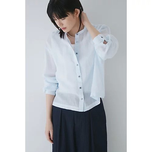 【ヒューマンウーマン/HUMAN WOMAN】の160/1ラミーブラウス インテリア・キッズ・メンズ・レディースファッション・服の通販 founy(ファニー) 　ファッション　Fashion　レディースファッション　WOMEN　トップス・カットソー　Tops/Tshirt　シャツ/ブラウス　Shirts/Blouses　おすすめ　Recommend　ギンガム　Gingham　コンパクト　Compact　ショート　Short　スタンダード　Standard　スリーブ　Sleeve　チェック　Check　ボックス　Box　夏　Summer　定番　Standard　ライトブルー|ID: prp329100003325626 ipo3291000000030682727