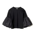 【エクラ/eclat】のボリュームスリーブプルオーバー 人気、トレンドファッション・服の通販 founy(ファニー) ファッション Fashion レディースファッション Fashion for Women トップス・カットソー Cut & Sew Tops カジュアルプルオーバー・ニットトップス Pullovers & Knit Tops / Casual Pullovers ボリューム袖・フリルスリーブブラウス Voluminous & Ruffle Sleeves / Puffy Sleeve Tops なめらか Smooth, Silky Texture タフタ Taffeta, Structured Fabric ダブル Double, Double-Breasted ドッキング Docking, Mixed Material 別注 Limited Edition, Custom Order 洗える Machine Washable thumbnail ブラック|ID: prp329100003325647 ipo3291000000035652871