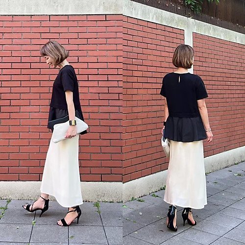 【イーバイエクラ/E by eclat】の異素材切替ブラウス 人気、トレンドファッション・服の通販 founy(ファニー) 　ファッション　Fashion　レディースファッション　Fashion for Women　トップス・カットソー　Cut & Sew Tops　シャツ・ブラウス・オフィスカジュアル　Elegant Blouses & Button-Ups　コンビ　Combo, Combination Style　ストレッチ　Stretch, Stretchy Fabric　ベーシック　Basic, Essential　ペプラム　Peplum, Flared Hem　切替　Switching, Contrast Panel　吸水　Absorbent, Quick-Dry　洗える　Machine Washable　other-2|ID: prp329100003391003 ipo3291000000034953344