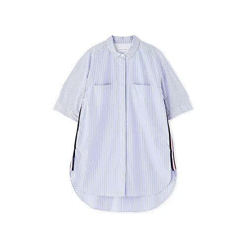 【ヒューマンウーマン/HUMAN WOMAN】のスポーティストライプブラウス 人気、トレンドファッション・服の通販 founy(ファニー) 　ファッション　Fashion　レディースファッション　WOMEN　トップス・カットソー　Tops/Tshirt　シャツ/ブラウス　Shirts/Blouses　おすすめ　Recommend　スタンダード　Standard　ストライプ　Stripe　ストレート　Straight　チュニック　Tunic　ボックス　Box　ワイド　Wide　other-2|ID: prp329100003393358 ipo3291000000031264651