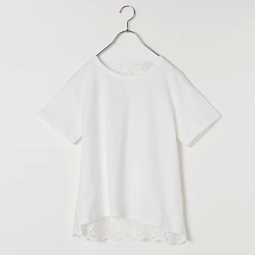 【トゥエルブクローゼット/12closet】の【洗える】バックレース切替Tシャツ インテリア・キッズ・メンズ・レディースファッション・服の通販 founy(ファニー) https://founy.com/ ファッション Fashion レディースファッション Fashion for Women トップス・カットソー Cut & Sew Tops シャツ・ブラウス・オフィスカジュアル Elegant Blouses & Button-Ups ロングTシャツ・Tシャツ Longline T-Shirts & Tees スカラップ Scallop, Scalloped Edge バランス Balance, Style Balance パターン Pattern, Design Print フロント Front, Front Design レース Lace, Lace Fabric 切替 Switching, Contrast Panel 洗える Machine Washable |ID: prp329100003400227 ipo3291000000026208326