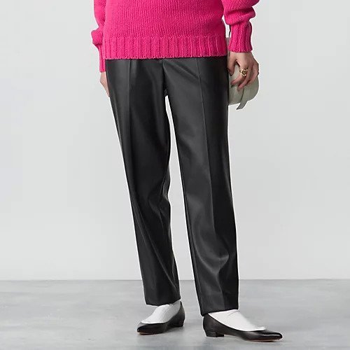 【エムフィル/M Fil】の【HPS別注】フェイクレザーアンクルパンツ インテリア・キッズ・メンズ・レディースファッション・服の通販 founy(ファニー) 　ファッション　Fashion　レディースファッション　Fashion for Women　パンツ　Pants & Trousers　人気　Popular, Best Seller　別注　Limited Edition, Custom Order　ブラック|ID: prp329100003405755 ipo3291000000034696179