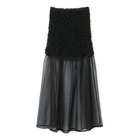 【マージ/MARGE】のOrgandy & chiffon shirring maxi skirt black|ID:prp329100003405797