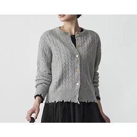 【アダワス/ADAWAS】 CASHMERE CABLE-KNIT CARDIGAN人気、トレンドファッション・服の通販 founy(ファニー) ファッション Fashion レディースファッション WOMEN トップス・カットソー Tops/Tshirt ニット Knit Tops カーディガン Cardigans カシミヤ Cashmere ダメージ Damage 冬 Winter 定番 Standard |ID:prp329100003405970