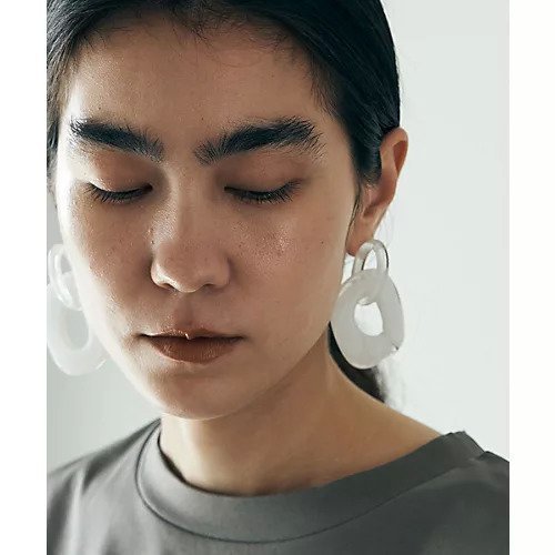 【マージュール/marjour】のCLEAR MARBLE PIERCE インテリア・キッズ・メンズ・レディースファッション・服の通販 founy(ファニー) 　ファッション　Fashion　レディースファッション　WOMEN　おすすめ　Recommend　シンプル　Simple　スウェット　Sweat　パターン　Pattern　マーブル　Marble　A/W・秋冬　Aw・Autumn/Winter・Fw・Fall-Winter　OFFWHITE|ID: prp329100003419718 ipo3291000000029581702