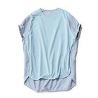 【トゥエルブクローゼット/12closet】の【洗える】異素材ギャザーチュニックT サックス2|ID: prp329100003420030 ipo3291000000037039237