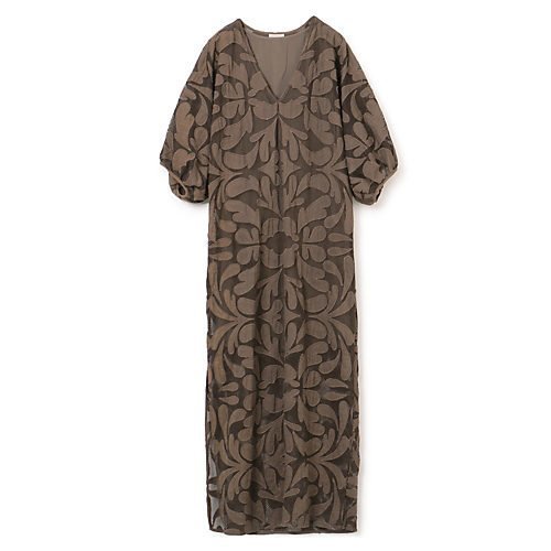 【バイ マレーネ ビルガー/BY MALENE BIRGER】のDYPSIA DRESS インテリア・キッズ・メンズ・レディースファッション・服の通販 founy(ファニー) 　ファッション　Fashion　レディースファッション　WOMEN　ワンピース　Dress　ドレス　Party Dresses　スリット　Slit　トリミング　Trimming　ドレス　Dress　パイピング　Piping　パターン　Pattern　マキシ　Maxi　メッシュ　Mesh　DARK MINK|ID: prp329100003432618 ipo3291000000027094496