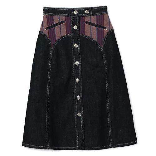 【ウェールズ ボナー/WALES BONNER】のCOTONOU SKIRT 人気、トレンドファッション・服の通販 founy(ファニー) 　ファッション　Fashion　レディースファッション　WOMEN　スカート　Skirt　2022年　2022　2022 春夏 S/S　Ss,Spring/Summer,2022　クラシカル　Classical　ストライプ　Stripe　デニム　Denim　 other-1|ID: prp329100003433098 ipo3291000000027093918