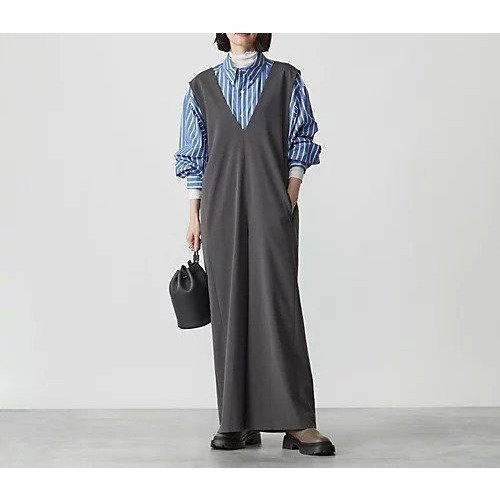 【スアデオ/suadeo】のVネックオールインワン 人気、トレンドファッション・服の通販 founy(ファニー) 　ファッション　Fashion　レディースファッション　Fashion for Women　トップス・カットソー　Cut & Sew Tops　Vネックトップス　V-Neck Tops / V-Cut Neckline Shirts　ワンピース　Dresses　オールインワン・ワンピース　Dresses and Jumpsuits　ワイド　Wide, Wide Fit　洗える　Machine Washable　other-3|ID: prp329100003448169 ipo3291000000034942200