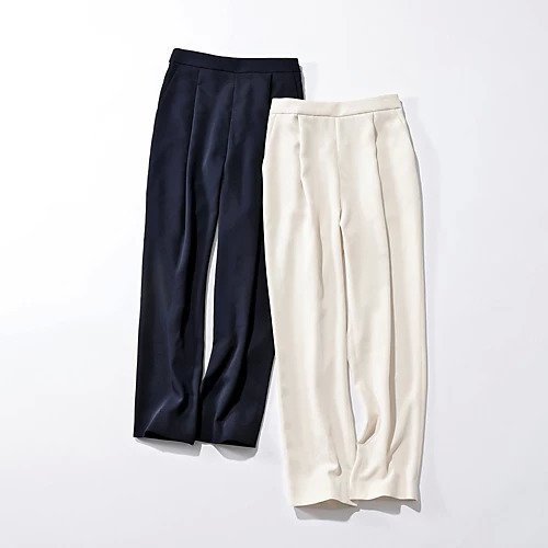 【イーバイエクラ/E by eclat】の【とろみ】ワンタックテーパードパンツ 人気、トレンドファッション・服の通販 founy(ファニー) 　ファッション　Fashion　レディースファッション　Fashion for Women　パンツ　Pants & Trousers　とろみ　Fluid, Flowy Fabric　定番　Standard, Basic Item　洗える　Machine Washable　other-2|ID: prp329100003486082 ipo3291000000031257319