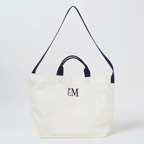 【パロットキャンバス/PARROTT CANVAS】のPCM SHOULDER TOTE インテリア・キッズ・メンズ・レディースファッション・服の通販 founy(ファニー) 　ファッション　Fashion　レディースファッション　Fashion for Women　バッグ　Bags　ボックス　Boxy, Box Shape　今季　This Season, Current Season　軽量　Lightweight, Ultra Light　WHITE&#215;BLUE|ID: prp329100003488239 ipo3291000000034618820