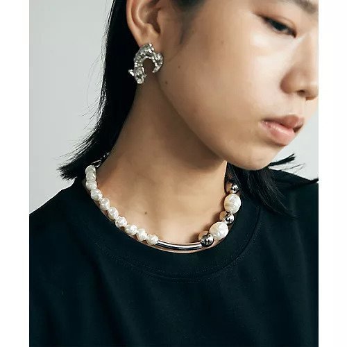 【マージュール/marjour】のPEARL METAL NECKLACE インテリア・キッズ・メンズ・レディースファッション・服の通販 founy(ファニー) https://founy.com/ ファッション Fashion レディースファッション WOMEN ジュエリー Jewelry ネックレス Necklaces デニム Denim ネックレス Necklace パール Pearl メタル Metal |ID: prp329100003494239 ipo3291000000024496723