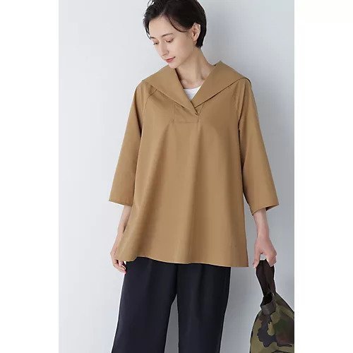 【ヒューマンウーマン/HUMAN WOMAN】のセーラーカラーブラウス インテリア・キッズ・メンズ・レディースファッション・服の通販 founy(ファニー) ファッション Fashion レディースファッション Fashion for Women トップス・カットソー Cut & Sew Tops シャツ・ブラウス・オフィスカジュアル Elegant Blouses & Button-Ups おすすめ Recommended / Our Picks スタンダード Standard, Basic ストレート Straight, Straight Cut タイプライター Typewriter Fabric, Crisp Cotton フォルム Silhouette, Form ベーシック Basic, Essential ラベンダー Lavender ロング Long, Long-Length 秋 Autumn キャメル|ID: prp329100003513586 ipo3291000000034920610