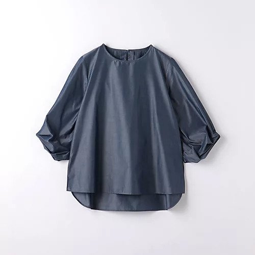 【グリーンレーベル リラクシング / ユナイテッドアローズ/green label relaxing / UNITED ARROWS】のデザインタック 7分袖 ブラウス インテリア・キッズ・メンズ・レディースファッション・服の通販 founy(ファニー) 　ファッション　Fashion　レディースファッション　WOMEN　トップス・カットソー　Tops/Tshirt　シャツ/ブラウス　Shirts/Blouses　ウェーブ　Wave　春　Spring　秋　Autumn/Fall　ストライプ　Stripe　エレガント 上品　Elegant　ビジネス 仕事 通勤　Business　NAVY|ID: prp329100003513594 ipo3291000000027387323