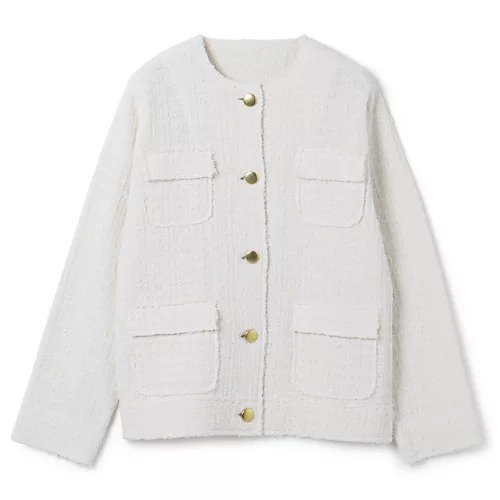 【エムセブンデイズ/M7days】のツイードJK風ニットカーディガン インテリア・キッズ・メンズ・レディースファッション・服の通販 founy(ファニー) https://founy.com/ ファッション Fashion レディースファッション Fashion for Women トップス・カットソー Cut & Sew Tops ニット Knit Tops & Sweaters カーディガン・羽織り Layered Style Cardigans カーディガン Cardigan, Knitwear ジャケット Jacket, Outerwear ツイード Twill, Twill Weave デニム Denim, Jeans Material エレガント 上品 Elegant |ID: prp329100003529921 ipo3291000000030972040
