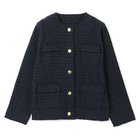【エムセブンデイズ/M7days】のツイードJK風ニットカーディガン ネイビー|ID: prp329100003529921 ipo3291000000034758633