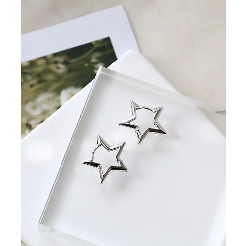 【コレカラ/collecala】の星とハートのワンタッチピアス[small ] インテリア・キッズ・メンズ・レディースファッション・服の通販 founy(ファニー) 　ファッション　Fashion　レディースファッション　Fashion for Women　おすすめ　Recommended / Our Picks　フォルム　Silhouette, Form　星・シルバー|ID: prp329100003529958 ipo3291000000029581468
