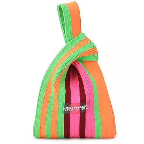 【ラストフレーム/LASTFRAME】のRANDOM STRIPE KNOT BAG インテリア・キッズ・メンズ・レディースファッション・服の通販 founy(ファニー) https://founy.com/ ファッション Fashion レディースファッション WOMEN バッグ Bag リブニット Rib Knit |ID: prp329100003538780 ipo3291000000027524492