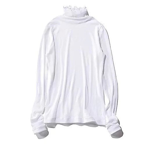 【スアデオ/suadeo】の強撚コットンシアータートルカットソー インテリア・キッズ・メンズ・レディースファッション・服の通販 founy(ファニー) 　ファッション　Fashion　レディースファッション　Fashion for Women　トップス・カットソー　Cut & Sew Tops　カットソー・ベーシックTシャツ　Cut-and-Sewn Tops / Stretch Tees & Basics　おすすめ　Recommended / Our Picks　インナー　Innerwear　ベーシック　Basic, Essential　ロング　Long, Long-Length　冬　Winter / This Winter　春　Spring　洗える　Machine Washable　秋　Autumn　ホワイト|ID: prp329100003542412 ipo3291000000032771612