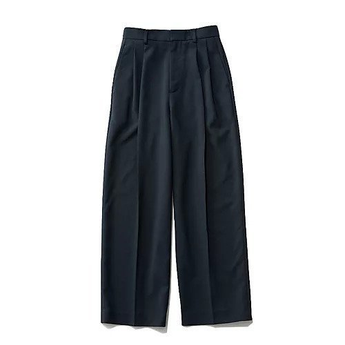 【トゥエルブクローゼット/12closet】の【福田麻琴さんコラボ】【洗える】セミワイドタックパンツ インテリア・キッズ・メンズ・レディースファッション・服の通販 founy(ファニー) 　ファッションモデル・俳優・女優　Models　女性　Women　福田麻琴　Fukuda Makoto　ファッション　Fashion　レディースファッション　WOMEN　パンツ　Pants　おすすめ　Recommend　なめらか　Smooth　コラボ　Collaboration　スニーカー　Sneakers　センター　Center　エレガント 上品　Elegant　人気　Popularity　今季　This Season　洗える　Washable　ネイビー|ID: prp329100003553734 ipo3291000000028908529