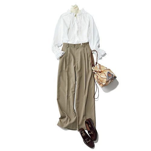 【トゥエルブクローゼット/12closet】の【福田麻琴さんコラボ】【洗える】セミワイドタックパンツ 人気、トレンドファッション・服の通販 founy(ファニー) 　ファッションモデル・俳優・女優　Models　女性　Women　福田麻琴　Fukuda Makoto　ファッション　Fashion　レディースファッション　Fashion for Women　パンツ　Pants & Trousers　おすすめ　Recommended / Our Picks　なめらか　Smooth, Silky Texture　コラボ　Collaboration, Collab　スニーカー　Sneakers, Trainers　センター　Center, Center Line　エレガント 上品　Elegant　人気　Popular, Best Seller　今季　This Season, Current Season　洗える　Machine Washable　other-3|ID: prp329100003553734 ipo3291000000032708022