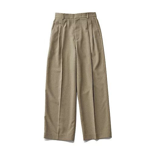 【トゥエルブクローゼット/12closet】の【コラボ】【洗える】セミワイドタックパンツ インテリア・キッズ・メンズ・レディースファッション・服の通販 founy(ファニー) 　ファッション　Fashion　レディースファッション　Fashion for Women　パンツ　Pants & Trousers　おすすめ　Recommended / Our Picks　なめらか　Smooth, Silky Texture　コラボ　Collaboration, Collab　スニーカー　Sneakers, Trainers　センター　Center, Center Line　エレガント 上品　Elegant　人気　Popular, Best Seller　今季　This Season, Current Season　洗える　Machine Washable　ベージュ|ID: prp329100003553734 ipo3291000000034941756