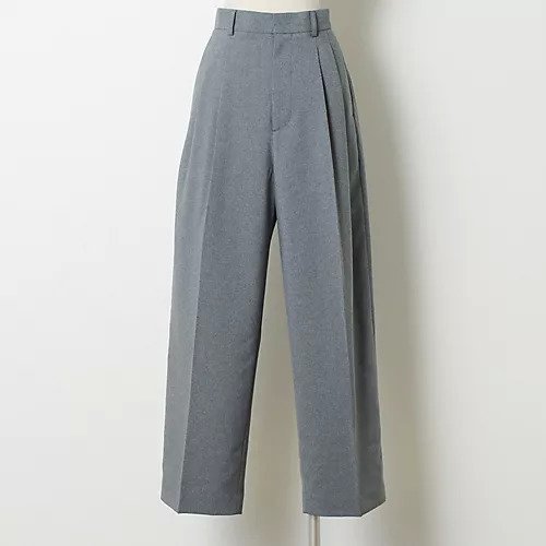 【トゥエルブクローゼット/12closet】の【コラボ】【洗える】セミワイドタックパンツ インテリア・キッズ・メンズ・レディースファッション・服の通販 founy(ファニー) 　ファッション　Fashion　レディースファッション　Fashion for Women　パンツ　Pants & Trousers　おすすめ　Recommended / Our Picks　なめらか　Smooth, Silky Texture　コラボ　Collaboration, Collab　スニーカー　Sneakers, Trainers　センター　Center, Center Line　エレガント 上品　Elegant　人気　Popular, Best Seller　今季　This Season, Current Season　洗える　Machine Washable　グレー1|ID: prp329100003553734 ipo3291000000034941758