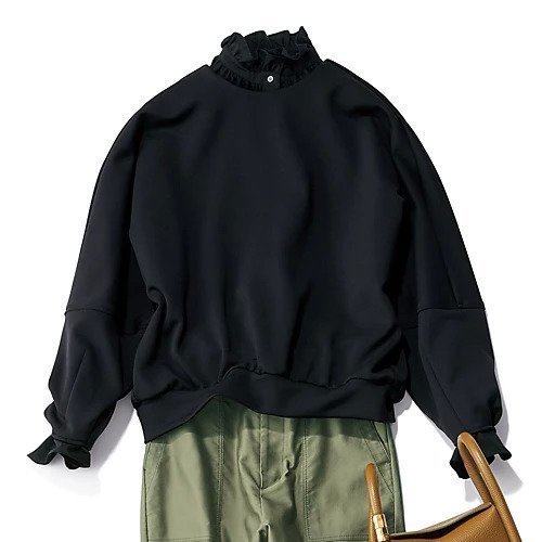 【イーバイエクラ/E by eclat】のフリルブラウス 人気、トレンドファッション・服の通販 founy(ファニー) 　ファッション　Fashion　レディースファッション　Fashion for Women　トップス・カットソー　Cut & Sew Tops　シャツ・ブラウス・オフィスカジュアル　Elegant Blouses & Button-Ups　スウェット / スエット　Sweatshirt, Sweatwear　タイプライター　Typewriter Fabric, Crisp Cotton　デニム　Denim, Jeans Material　フリル　Frill, Ruffle　楽ちん　Easy Fit, Comfortable　洗える　Machine Washable　other-3|ID: prp329100003553892 ipo3291000000031902751