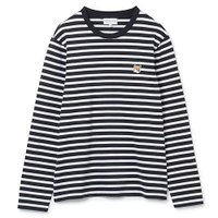 【メゾン キツネ/MAISON KITSUNE】のFOX HEAD PATCH REGULAR MARIN TEE SHIRT 人気、トレンドファッション・服の通販 founy(ファニー) ファッション Fashion レディースファッション WOMEN トップス・カットソー Tops/Tshirt シャツ/ブラウス Shirts/Blouses パッチ Patch フォックス Fox ボーダー Border 洗える Washable 長袖 Long Sleeve |ID:prp329100003562135