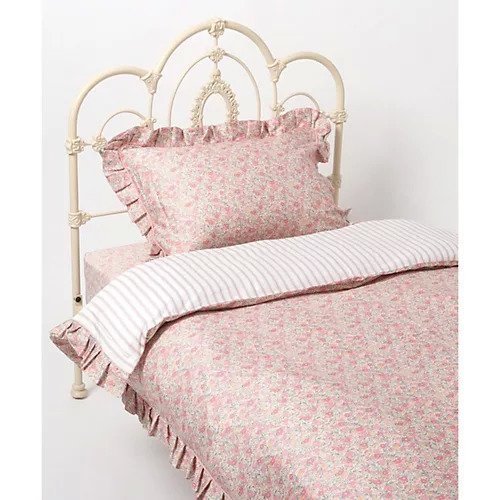 【ローラアシュレイホーム/LAURA ASHLEY HOME / GOODS】の【ダブル】ラブストン柄 フリル掛け布団カバー インテリア・キッズ・メンズ・レディースファッション・服の通販 founy(ファニー) https://founy.com/ ストライプ Stripe ダブル Double フリル Frills プリント Print ポーチ Pouch リネン Linen 巾着 Purse |ID: prp329100003566352 ipo3291000000029593258