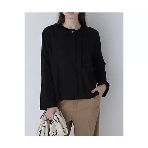 【ヒューマンウーマン/HUMAN WOMAN】のサテンシフォンブラウス 人気、トレンドファッション・服の通販 founy(ファニー) 　ファッション　Fashion　レディースファッション　Fashion for Women　トップス・カットソー　Cut & Sew Tops　シャツ・ブラウス・オフィスカジュアル　Elegant Blouses & Button-Ups　おすすめ　Recommended / Our Picks　インナー　Innerwear　サテン　Satin, Glossy Fabric　スタンダード　Standard, Basic　デニム　Denim, Jeans Material　フロント　Front, Front Design　ヘムライン　Hemline, Bottom Cut　ベスト　Vest, Waistcoat　ベーシック　Basic, Essential　ボトム　Bottoms, Lower Wear　ワイド　Wide, Wide Fit　エレガント 上品　Elegant　 other-1|ID: prp329100003576435 ipo3291000000034920660