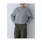 【ヒューマンウーマン/HUMAN WOMAN】のショート丈シャツ 人気、トレンドファッション・服の通販 founy(ファニー) ファッション Fashion レディースファッション Fashion for Women トップス・カットソー Cut & Sew Tops シャツ・ブラウス・オフィスカジュアル Elegant Blouses & Button-Ups おすすめ Recommended / Our Picks オレンジ Orange カフス Cuff Design コンパクト Compact, Small Size ショート Short, Short Length スタンダード Standard, Basic ストライプ Stripe, Striped Pattern トレンド Trend, Trending Now バランス Balance, Style Balance ブルゾン Blouson, Bomber Jacket ブロード Broadcloth, Fine Cotton ベーシック Basic, Essential ボトム Bottoms, Lower Wear 無地 Plain, Solid Color 長袖 Long Sleeve, Full Sleeve thumbnail ネイビーストライプ|ID: prp329100003578990 ipo3291000000034922417