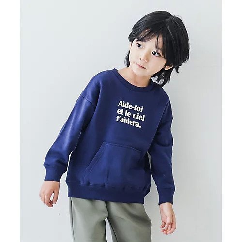 【ザ ショップ ティーケー/THE SHOP TK / KIDS】の【110-150】ロゴプリントプルオーバー インテリア・キッズ・メンズ・レディースファッション・服の通販 founy(ファニー) https://founy.com/ ファッション Fashion キッズファッション KIDS トップス・カットソー Tops/Tees/Kids おすすめ Recommend セットアップ Set Up プリント Print ポケット Pocket |ID: prp329100003580967 ipo3291000000027412598