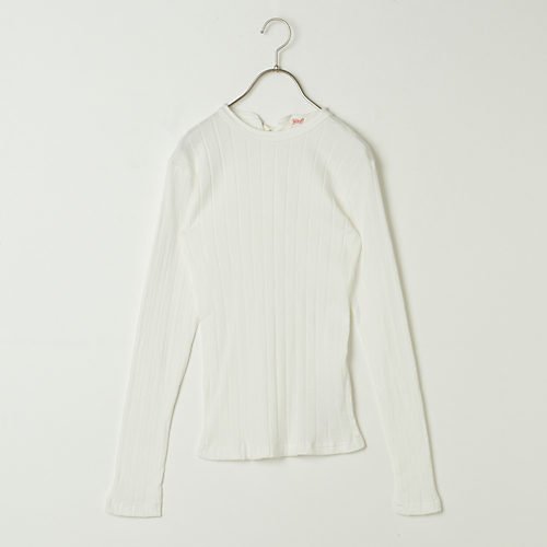 【ヤングアンドオルセン/YOUNG & OLSEN The DRYGOODS STORE】の【LEE別注】BROAD RIB BACK LACE LS /LMCSP インテリア・キッズ・メンズ・レディースファッション・服の通販 founy(ファニー) 　ファッション　Fashion　レディースファッション　WOMEN　スリット　Slit　フィット　Fit　ボトム　Bottom　ワイドリブ　Wide Rib　人気　Popularity　別注　Special Order　洗える　Washable　ホワイト|ID: prp329100003581387 ipo3291000000023599552