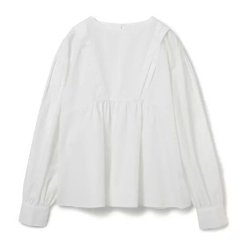 【スアデオ/suadeo】のボリューム袖タイプライターブラウス インテリア・キッズ・メンズ・レディースファッション・服の通販 founy(ファニー) 　ファッション　Fashion　レディースファッション　WOMEN　トップス・カットソー　Tops/Tshirt　シャツ/ブラウス　Shirts/Blouses　おすすめ　Recommend　タイプライター　Typewriter　パターン　Pattern　レース　Race　洗える　Washable　ホワイト|ID: prp329100003592952 ipo3291000000029424918