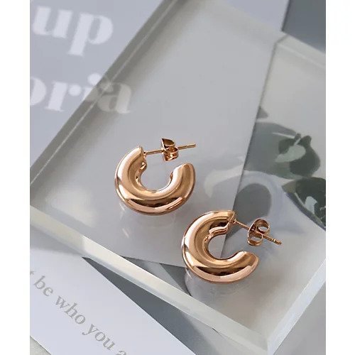 【コレカラ/collecala】の[stainless]ステンレス・プランプフープピアス〈金属アレルギー対応〉 インテリア・キッズ・メンズ・レディースファッション・服の通販 founy(ファニー) 　ファッション　Fashion　レディースファッション　Fashion for Women　おすすめ　Recommended / Our Picks　イヤーカフ　Ear Cuffs　シンプル　Simple, Minimal　フープ　Hoop, Hoop Earrings　ピンクゴールド|ID: prp329100003594970 ipo3291000000029581535