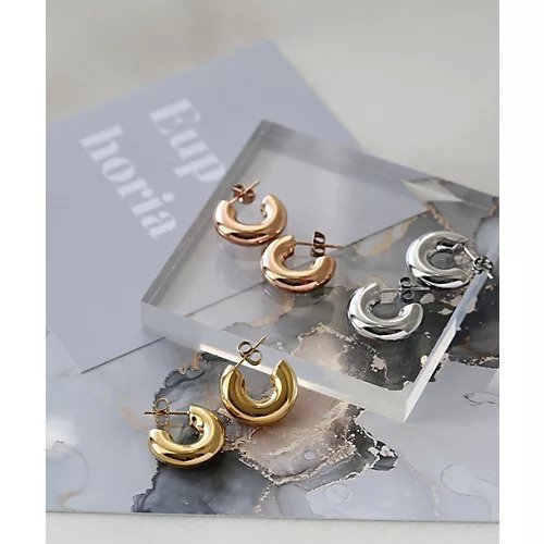 【コレカラ/collecala】の[stainless]ステンレス・プランプフープピアス〈金属アレルギー対応〉 人気、トレンドファッション・服の通販 founy(ファニー) 　ファッション　Fashion　レディースファッション　Fashion for Women　おすすめ　Recommended / Our Picks　イヤーカフ　Ear Cuffs　シンプル　Simple, Minimal　フープ　Hoop, Hoop Earrings　other-3|ID: prp329100003594970 ipo3291000000031271380