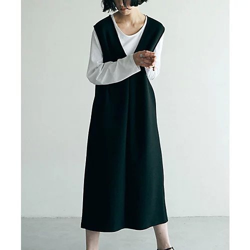 【マージュール/marjour】のLONG VEST DRESS インテリア・キッズ・メンズ・レディースファッション・服の通販 founy(ファニー) 　ファッション　Fashion　レディースファッション　WOMEN　アウター　Coat Outerwear　トップス・カットソー　Tops/Tshirt　ベスト/ジレ　Gilets/Vests　ワンピース　Dress　ドレス　Party Dresses　キャミソール　Camisole　ショルダー　Shoulder　ストレッチ　Stretch　とろみ　Thickness　タンク　Tank　ドロップ　Drop　なめらか　Smooth　ベスト　Vest　ポケット　Pocket　夏　Summer　BLACK|ID: prp329100003599156 ipo3291000000030967978