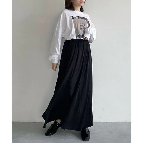 【マージュール/marjour】のOTONA MATTE SILKY SKIRT インテリア・キッズ・メンズ・レディースファッション・服の通販 founy(ファニー) 　ファッション　Fashion　レディースファッション　WOMEN　スカート　Skirt　インナー　Inner　サテン　Satin　シンプル　Simple　スウェット　Sweat　ストレッチ　Stretch　とろみ　Thickness　タイツ　Tights　タンク　Tank　トレンド　Trend　定番　Standard　フレア　Flare　ベーシック　Basic　レギンス　Leggings　冬　Winter　夏　Summer　BLACK|ID: prp329100003599343 ipo3291000000023685467