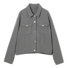 【エムセブンデイズ/M7days】の【コラボ】ツイル裏起毛Gジャン風ジャケット 人気、トレンドファッション・服の通販 founy(ファニー) ファッション Fashion レディースファッション Fashion for Women アウター Coat / Outerwear Collection レディースジャケット・軽アウター Jackets なめらか Smooth, Silky Texture コラボ Collaboration, Collab ジャケット Jacket, Outerwear ツイル Twist, Twisted Detail バランス Balance, Style Balance 洗える Machine Washable thumbnail グレー|ID: prp329100003611723 ipo3291000000034942758